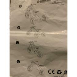 Bandits and Angels loopfiets smartbike 4 in 1