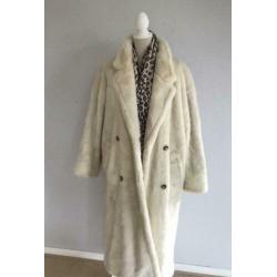 Marella(Max Mara) Vintage Nep Bont Jas Maat L-gratis zending