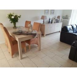 L bankstel Dressoir salontafel tv meubel eettafel 4 stoelen