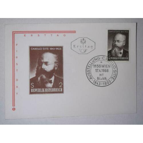 First Day Cover Oostenrijk 1968 Camillo Sitte