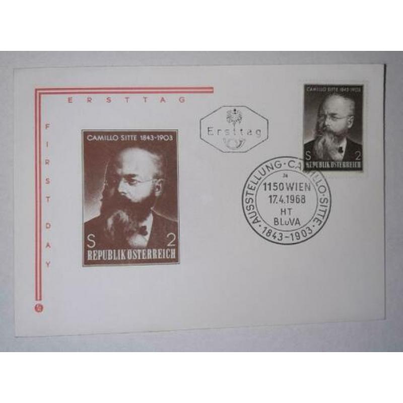 First Day Cover Oostenrijk 1968 Camillo Sitte