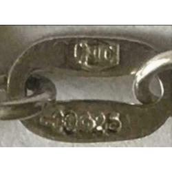Zilveren ketting met MELKGAS hangertjes