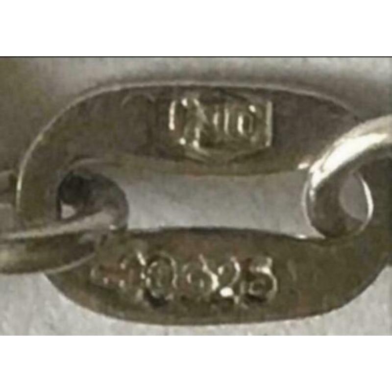 Zilveren ketting met MELKGAS hangertjes