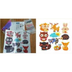 Diamond painting 6 of 8 STICKERS set oa dieren/ voertuigen