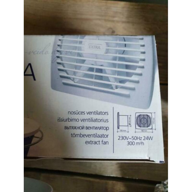 NIEUW! 2x Badkamerventilator 150mm met vochtsensor