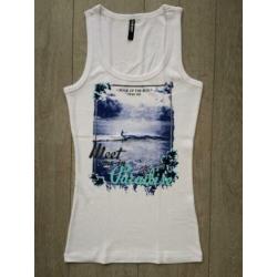 NIEUW COLOURS OF THE WORLD wit / blauw hemdje, mt S