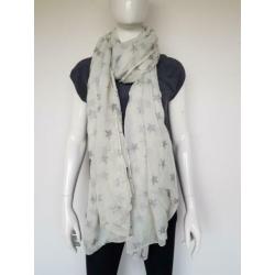 Shawl Black Lily. Mintgroen/zilveren sterretjes.
