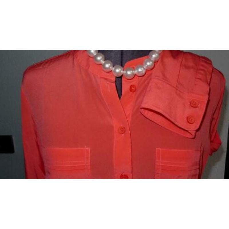 TUZZI zijden blouson/blouse/tuniek 36 38 S M