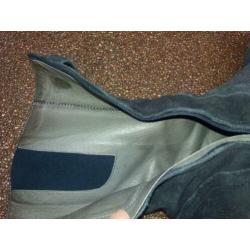 Suede zwart/blauw laarzen maat 32