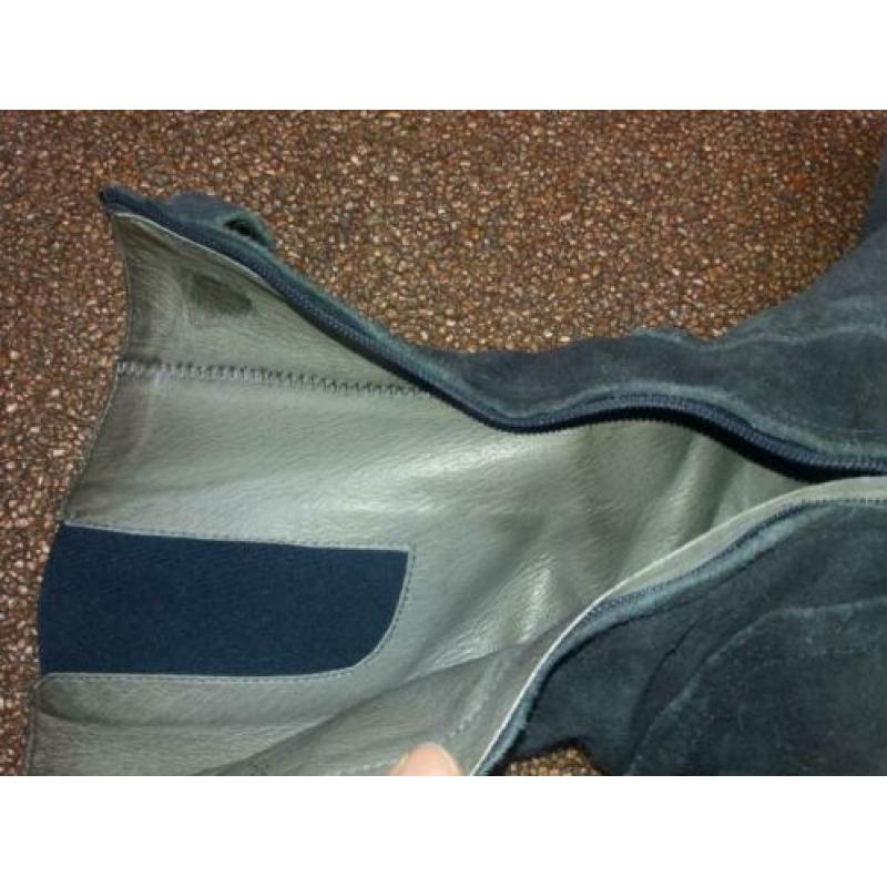 Suede zwart/blauw laarzen maat 32