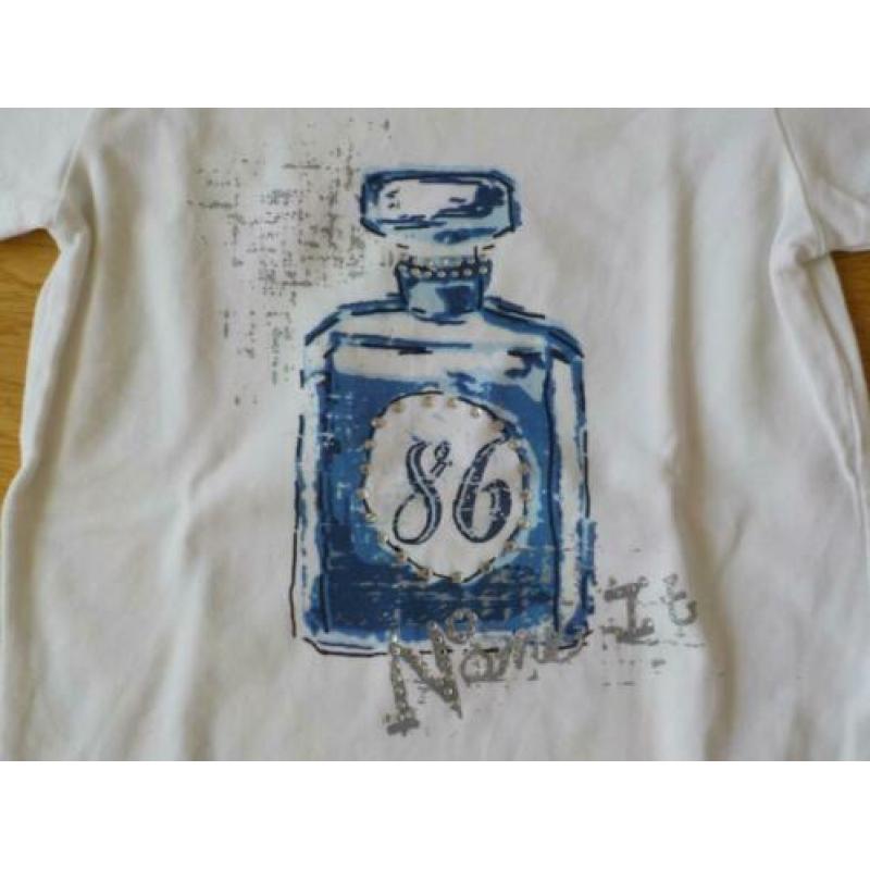 ZGAN Name it t-shirt korte mouw meisje wit maat 98 / 104