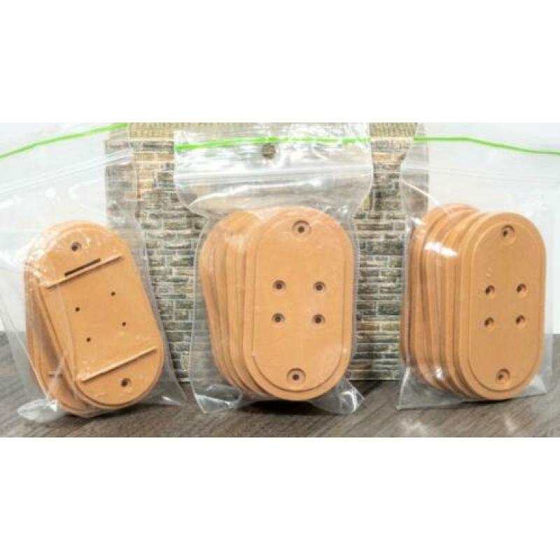 Märklin: Grondplaatpijler - 5x 7250 2,5mm +10x 7251 3mm -H0-