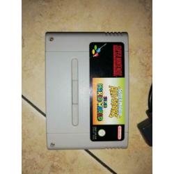 Super nintendo SNES met Mario kart en Mario all stars