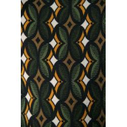 Steps - schitterende retro look jurk / groen print / maat M