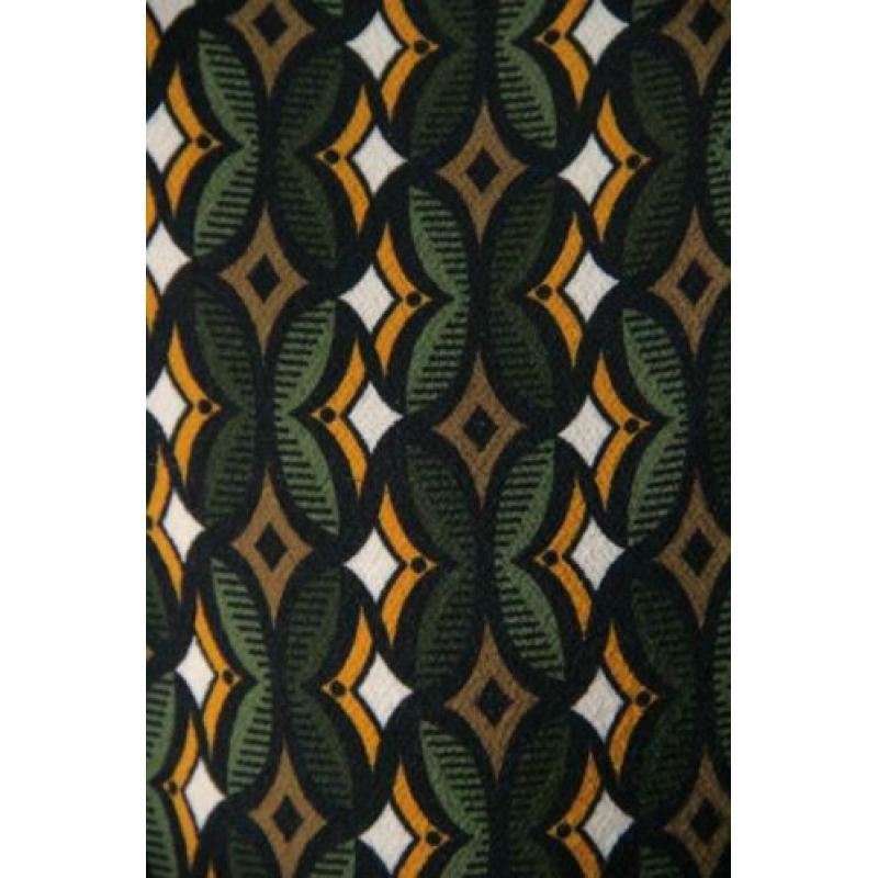 Steps - schitterende retro look jurk / groen print / maat M