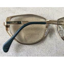Silhouette vintage brilmontuur met geslepen glazen in koker