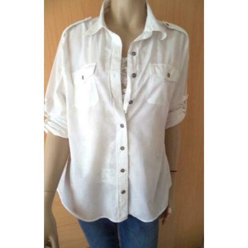 BANANA REPUBLIC witte katoenen blouse maat L