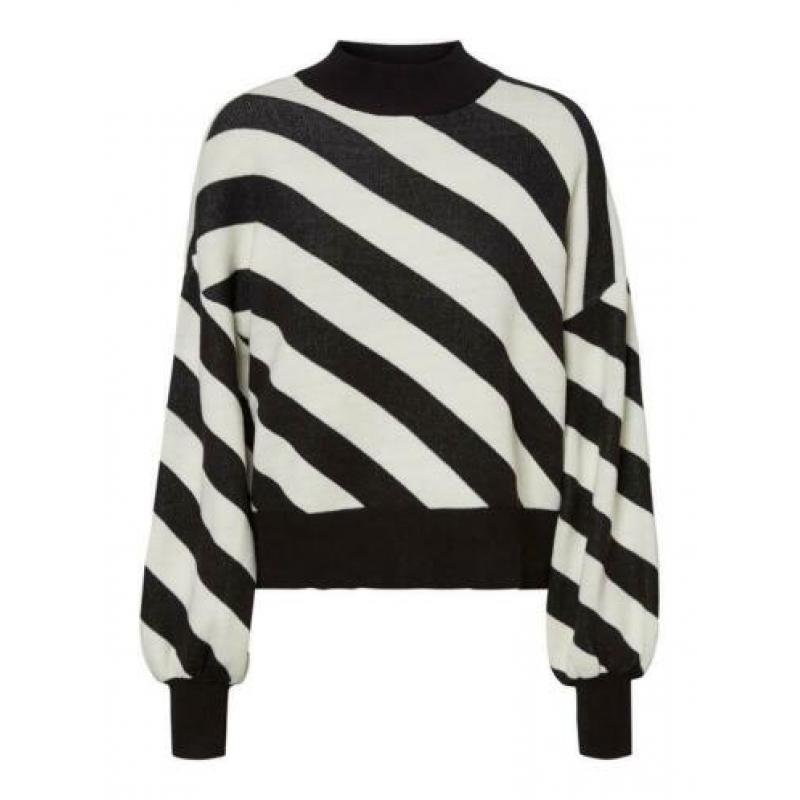 Vero Moda trui zwart/wit maat L. Nieuw!