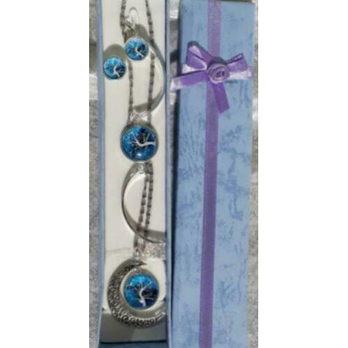 opruiming: 3x prachtige 3-delige sieraden set 'LEVENSBOOM'