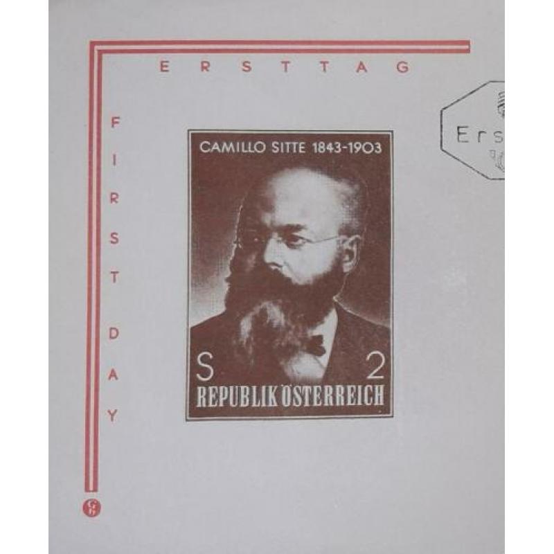 First Day Cover Oostenrijk 1968 Camillo Sitte