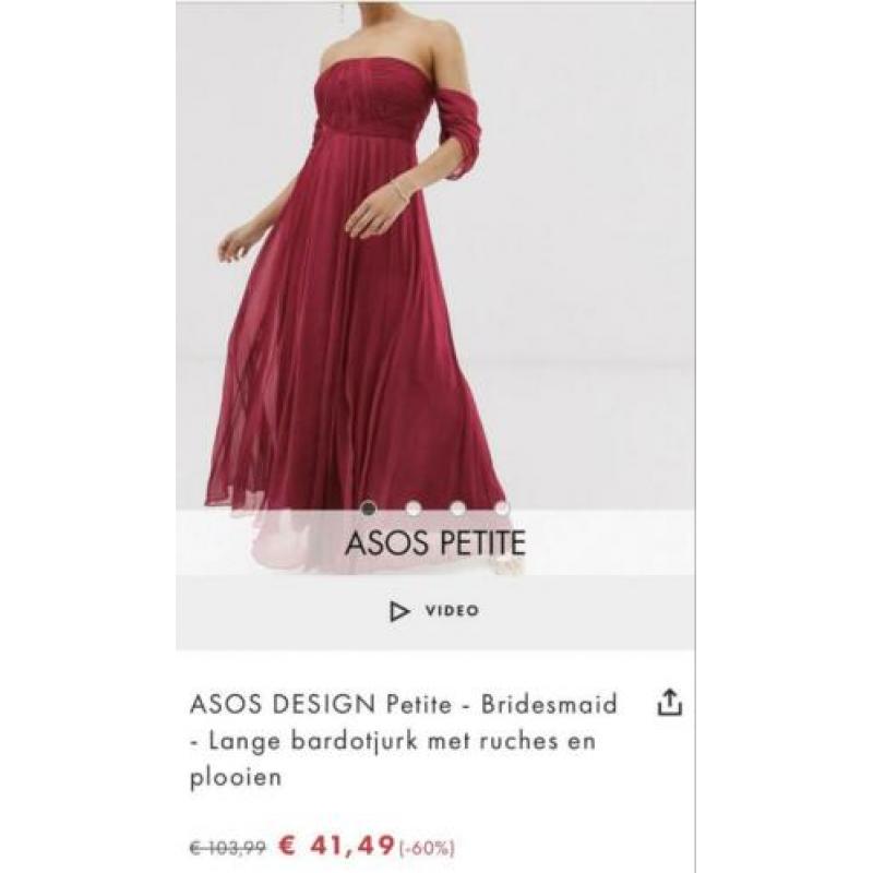 ASOS. Lange jurk. Gala. Bridesmaids dress. Maat 42