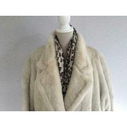 Marella(Max Mara) Vintage Nep Bont Jas Maat L-gratis zending