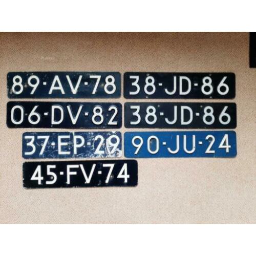 Nummerbord Nummerplaat Kentekenplaat Nederland Sidecode 3