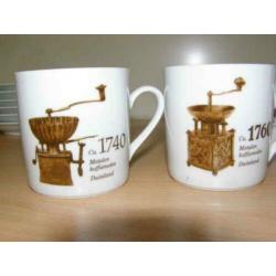 Zes koffiekopjes met molens (A18 2985)