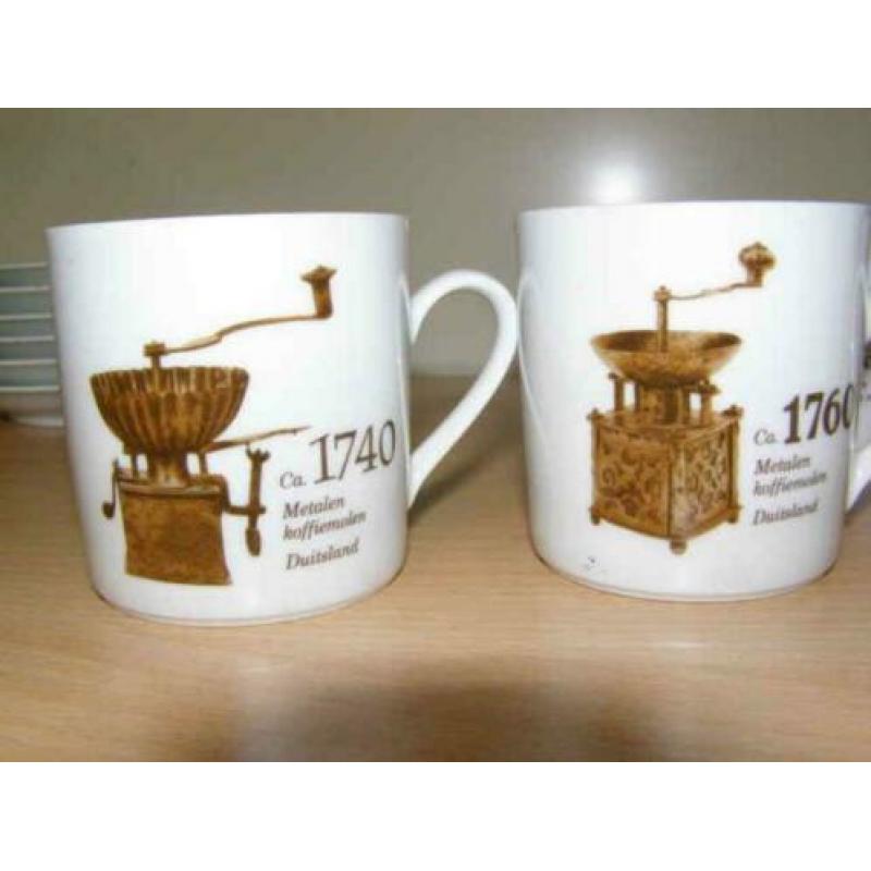 Zes koffiekopjes met molens (A18 2985)