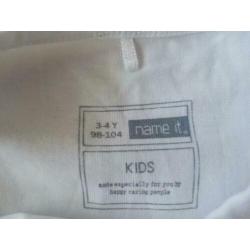 ZGAN Name it t-shirt korte mouw meisje wit maat 98 / 104