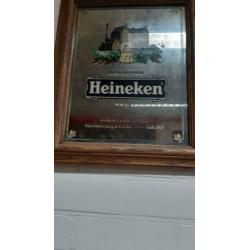 reclamebord spiegel heineken , spiegel reclamebord heineken