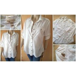BANANA REPUBLIC witte katoenen blouse maat L