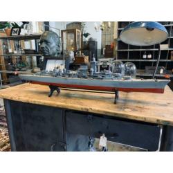Modelschip hout, uniek, Kriegsmarine WW2, Blücher