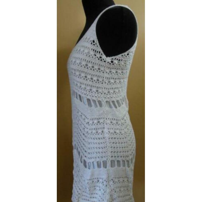 Handmade Zara knitwear jurkje wit Ibizstyle 100% Cotton