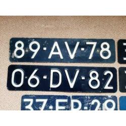 Nummerbord Nummerplaat Kentekenplaat Nederland Sidecode 3