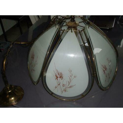 hanglamp kamerlamp messing /glas