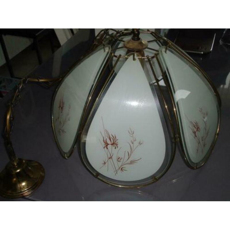 hanglamp kamerlamp messing /glas
