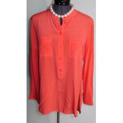 TUZZI zijden blouson/blouse/tuniek 36 38 S M
