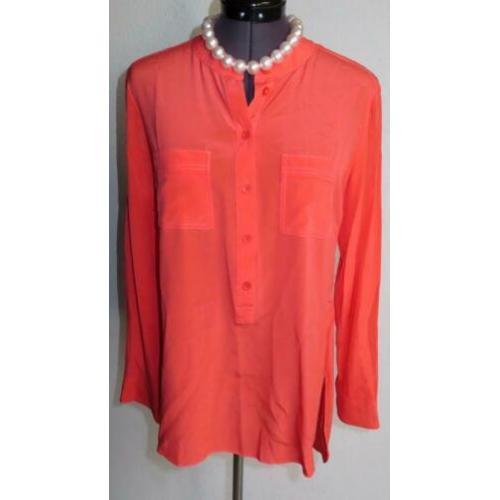 TUZZI zijden blouson/blouse/tuniek 36 38 S M