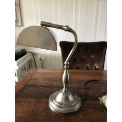 Authentieke bureaulamp RVS