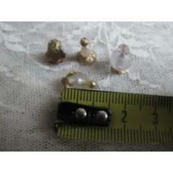 Set van 4 miniatuur parfumflesjes ca 1,2 cm