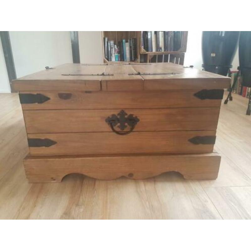 Grenen salontafel/kist