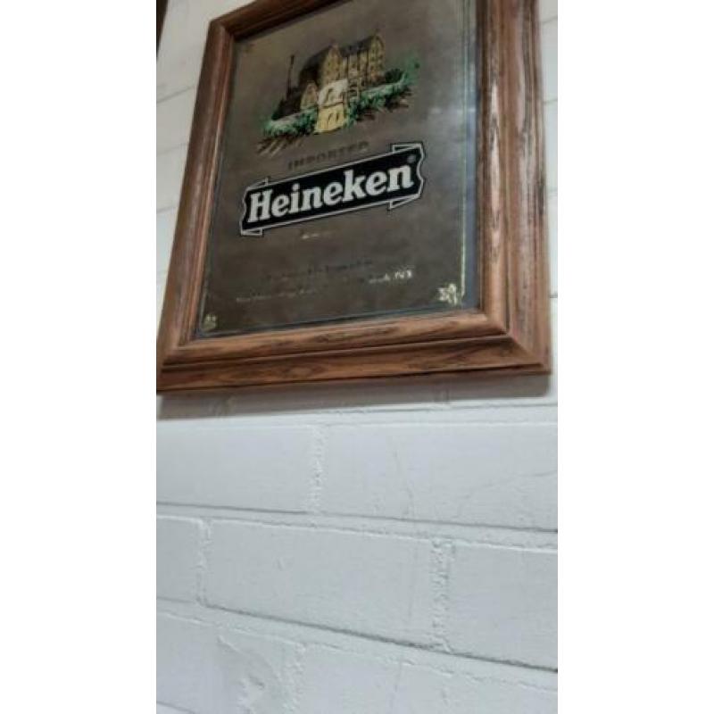 reclamebord spiegel heineken , spiegel reclamebord heineken
