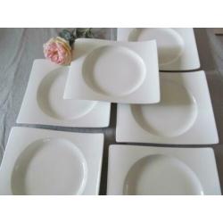 6 Villeroy & Boch New Wave Borden 25 cm bij 22 cm