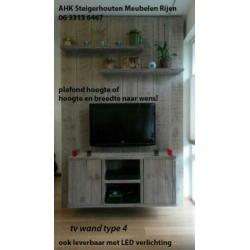 TV Wanden op maat van echt gebruikt steigerhout!