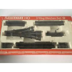 Fleischmann - 2 railssets en losse rails/wissels etc