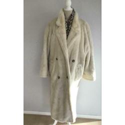 Marella(Max Mara) Vintage Nep Bont Jas Maat L-gratis zending