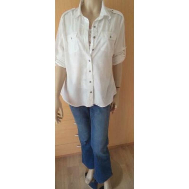 BANANA REPUBLIC witte katoenen blouse maat L