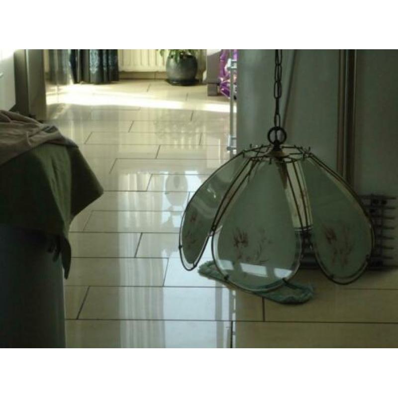 hanglamp kamerlamp messing /glas