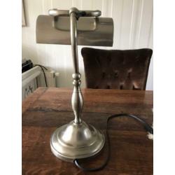 Authentieke bureaulamp RVS